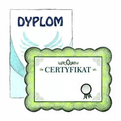 Dyplomy papierowe, certyfikaty