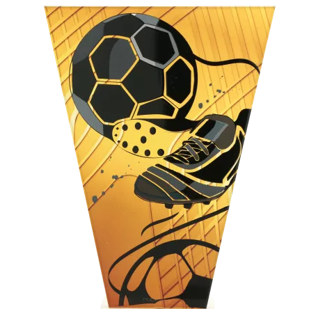 VL1-B/SOC3 Trofeum szklane na podstawie marmurowej - piłka nożna h-20,5 cm, grub. 1 cm