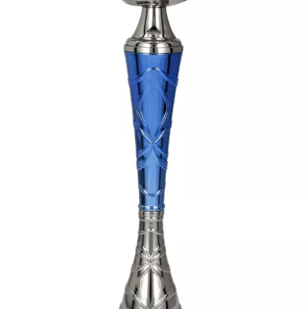 9218G Puchar metalowy srebrno-niebieski h-26.5 cm, d-9cm