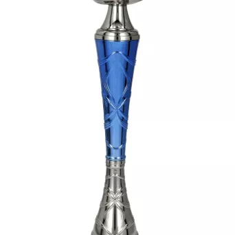 9218G Puchar metalowy srebrno-niebieski h-26.5 cm, d-9cm
