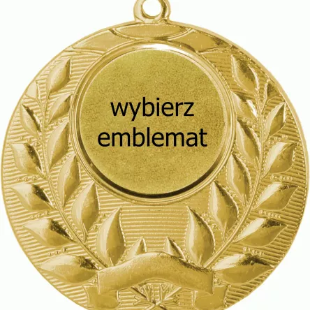 MMC1750/G Medal złoty d-50 mm z miejscem na emblemat d-25 mm