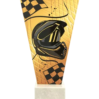 VL1-B/MOT Trofeum szklane na podstawie marmurowej - motoryzacja h-20,5 cm, grub. 1 cm