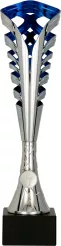 9233C Puchar srebro-niebieski h-35,5 cm