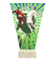 VL2-B/SOC1 Trofeum szklane na podstawie marmurowej - piłka nożna h-20,5 cm, grub. 1 cm