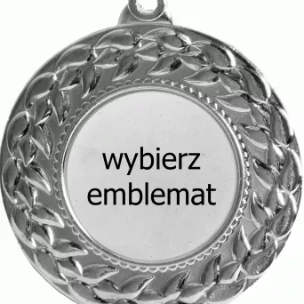 MMC3045/S medal srebrny d-45 mm z miejscem na emblemat d-25 mm