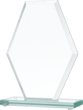 GS112-19 Trofeum szklane h-18 cm, grub. 1 cm