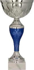 8367A Puchar metalowy srebrno-niebieski h-29,5cm, d-14cm