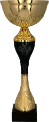 9268E Puchar metalowy złoto-czarny h-25,5cm, d-10cm