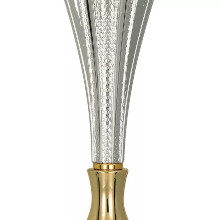 7241B Puchar metalowy złoto-srebrny h-38 cm, d-14 cm