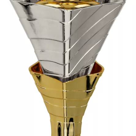 3149D Puchar metalowy złoto-srebrny h-32 cm,d-10 cm