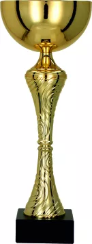 8356C Puchar metalowy złoty h-33,5 cm,d-12 cm