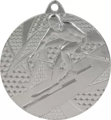 MMC8150/S Medal srebrny zjazd narciarski - medal stalowy R- 50 mm, T- 2 mm
