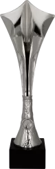 8370/S Puchar plastikowy srebrny h-39cm