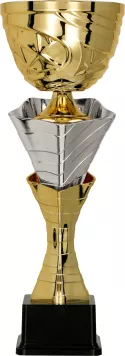 3149A Puchar metalowy złoto-srebrny h-43 cm,d-16 cm