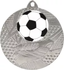 MMC6950/S Medal srebrny- piłka nożna - medal stalowy R- 50 mm, T- 2 mm