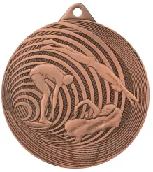 MMC3074/B Medal brązowy- Pływanie - medal stalowy d-70mm, grub. 2,5 mm