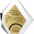 C036 Trofeum szklane h-19,5 cm, grub. 3 cm - 7