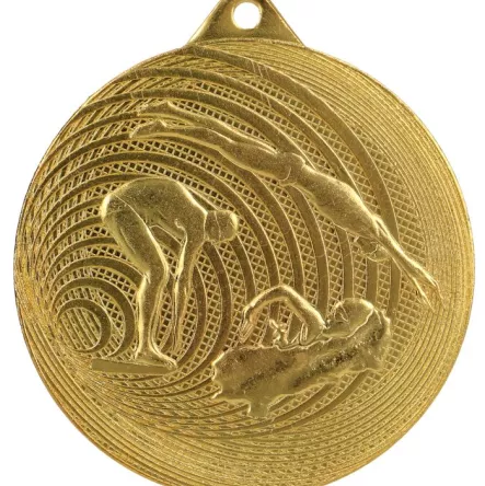 MMC3074/G Medal złoty - Pływanie - medal stalowy d-70mm, grub. 2,5 mm