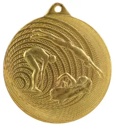 MMC3074/G Medal złoty - Pływanie - medal stalowy d-70mm, grub. 2,5 mm
