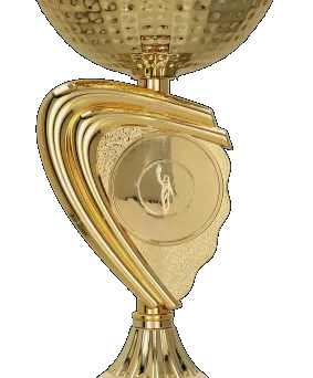 9265F Puchar metalowy złoty h-16cm, d-8cm embl. 50mm
