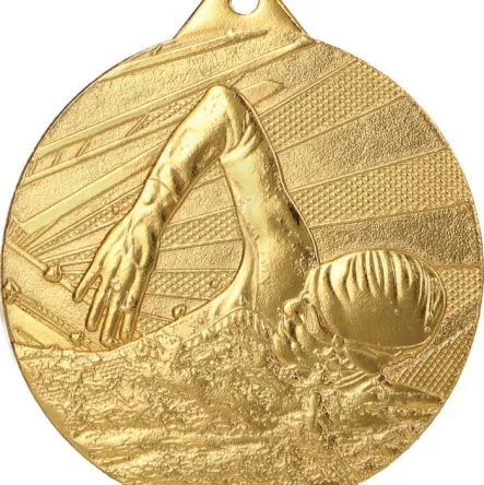 ME003/G medal złoty d-50 mm tematyczny PŁYWANIE
