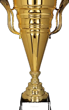1068B Puchar metalowy złoty h-52cm, d-18cm