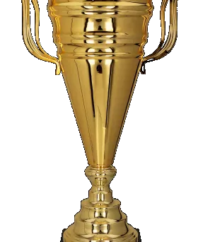 1068C Puchar metalowy złoty h-48,5cm, d-16cm