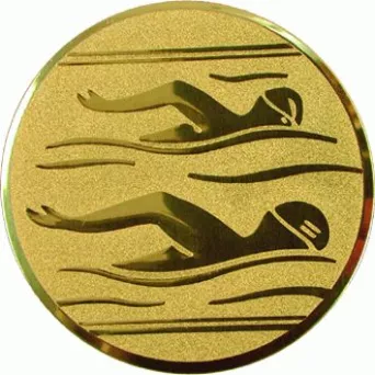 D2-A10 emblemat złoty PŁYWANIE d-50 mm