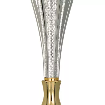 7241C Puchar metalowy złoto-srebrny h-35,5 cm, d-12 cm