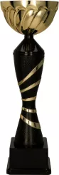 7222D Puchar metalowy złoto-czarny h-26 cm, d-10cm
