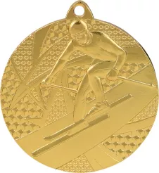 MMC8150/G Medal złoty zjazd narciarski - medal stalowy R- 50 mm, T- 2 mm