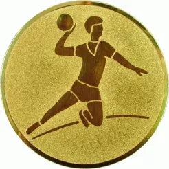 D2-A4 emblemat złoty PIŁKA RĘCZNA d-50 mm