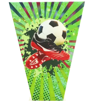 VL2-B/SOC3 Trofeum szklane na podstawie marmurowej - piłka nożna h-20,5 cm, grub. 1 cm