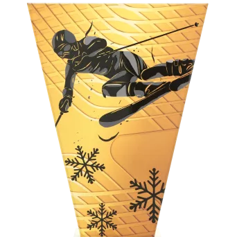 VL1-B/SKI2 Trofeum szklane na podstawie marmurowej - narciarstwo h-20,5 cm, grub. 1 cm