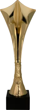 8370/G Puchar plastikowy złoty h-42cm