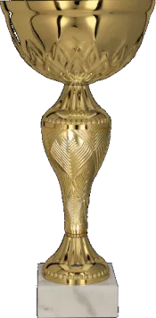 8366B Puchar metalowy złoty h-27cm, d-12cm