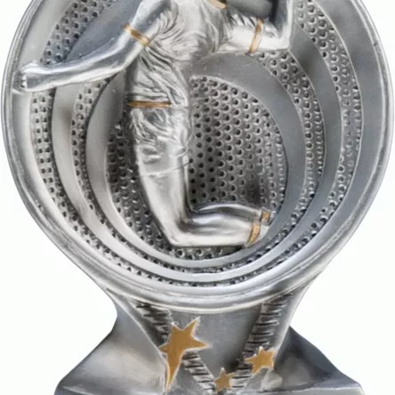 RS1301 figurka odlewana złoto-srebrna  SIATKÓWKA h-15,5 cm