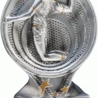 RS1301 figurka odlewana złoto-srebrna  SIATKÓWKA h-15,5 cm