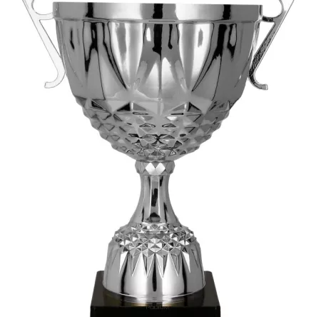 7221D Puchar metalowy srebrny h-24,5 cm, d-10cm