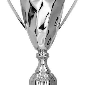 2075C Puchar metalowy srebrny h-549,5 cm, d-18 cm