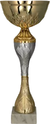 9266B Puchar metalowy złoto-srebrny h-31,5cm, d-12cm