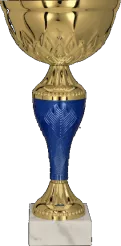 8369B Puchar metalowy złoto-niebieski h-27,5cm, d-12cm