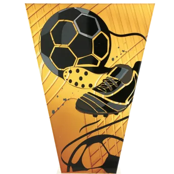 VL1-D/SOC3 Trofeum szklane na podstawie marmurowej - piłka nożna h-15 cm, grub. 1 cm