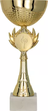 8342D Puchar metalowy złoty h-25 cm, d-10 cm