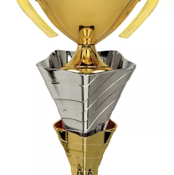 3152D Puchar metalowy złoto-srebrny h-40cm, d-12 cm