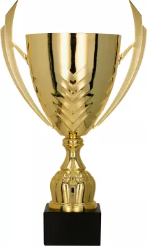 4224D Puchar metalowy złoty h-40 cm, d-14 cm