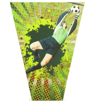 VL2-D/SOC4 Trofeum szklane na podstawie marmurowej - piłka nożna h-15 cm, grub. 1 cm