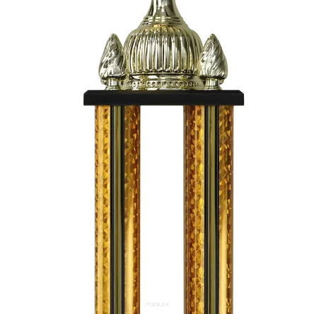 1075B Puchar metalowy złoty h-78cm d-16cm