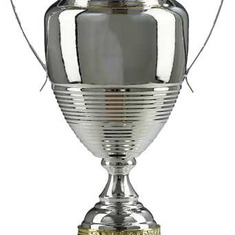 1072C Puchar metalowy srebrno-złoty h-60cm d-16cm