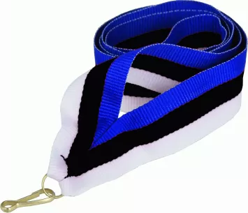 V2-BL/BK/W wstążka niebiesko-czarno-biała 22 mm